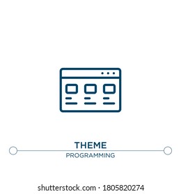 theme vector line icon. Simple element illustration. theme outline icon from programming concept. Can be used for web and mobile
