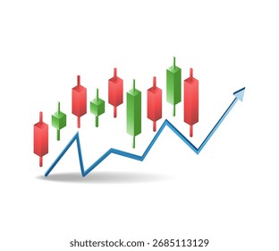 análise de dados candlestick temático negócio investimento negociação conceito ilustração