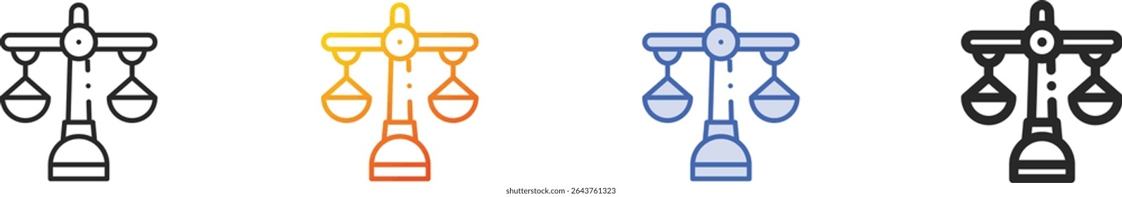 themis icon.Thin Linear, Gradient, Blue Stroke and bold Style Design Isolated On White Background