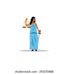 Themis sign. The Mythological Greek goddess of retribution. Vector Illustration.
Branding Identity Corporate logo design template Isolated on a white background