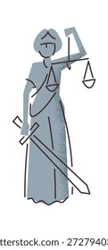 Die Statue der Gerechtigkeit Design