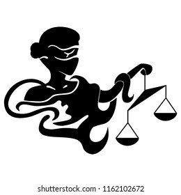 Themis with weights. Goddess of Justice.