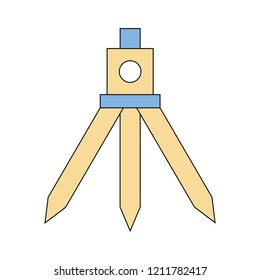 Theodolite Colored outline symbol design. Usable for web and mobile UI/UX