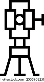 theodolite icon. Thin linear style design isolated on white background