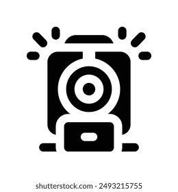 Theodolite-Symbol. Vektorgrafik-Glyphensymbol für Website, Handy, Präsentation und Logo-Design.