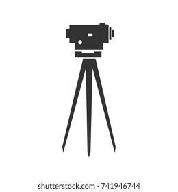 Theodolite on tripod line 