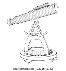 Theodolite Vector 01. Illustration Isolated On White Background. A Vector Illustration Of Theodolite.