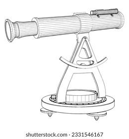 Theodolite Vector 02. Illustration Isolated On White Background. A Vector Illustration Of Theodolite.