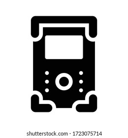 theodolite vector glyph flat  icon 