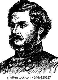 Theodore Winthrop, vintage engraved illustration