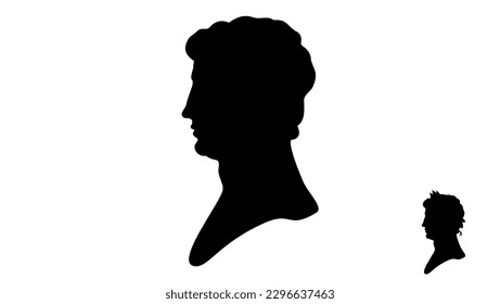 Theodosius I silhouette, high quality vector