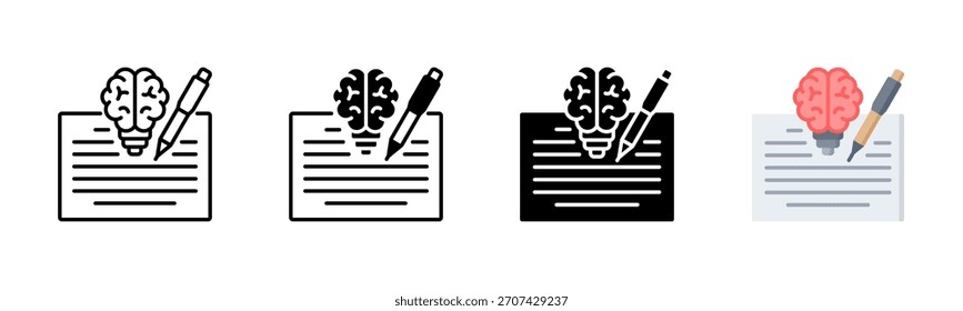 Icono teórico, conjunto de iconos de estilos múltiples