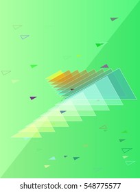 theoretical illumination over chaos, invitation of multiple triangle vector background