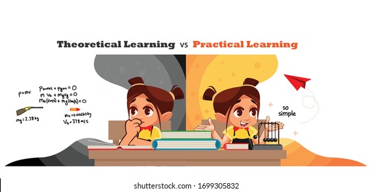 theoretical learning vs practical learning illustration