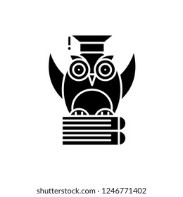 Theory black icon, vector sign on isolated background. Theory concept symbol, illustration 