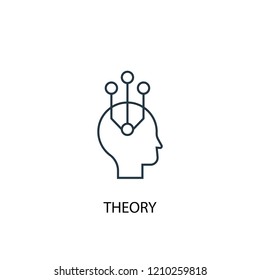 theory concept line icon. Simple element illustration. theory  concept outline symbol design. Can be used for web and mobile UI/UX