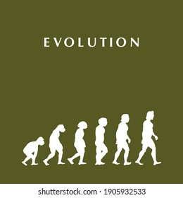 theory of evolution, vector illustration, for background
