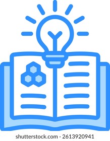 Theory Icon Blue Color Vector Illustration