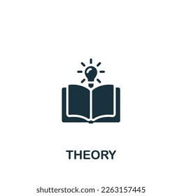 Theory icon. Monochrome simple sign from idea collection. Theory icon for logo, templates, web design and infographics.