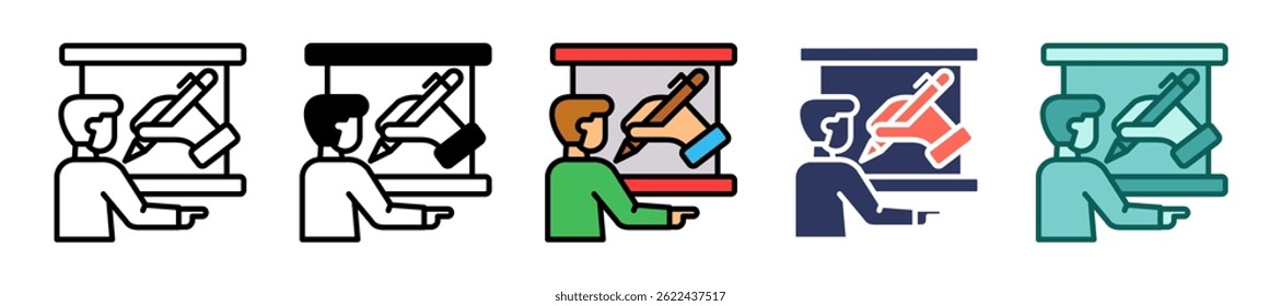 Theory Icon Multiple Vector Illustration