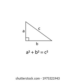 Theory Pythagoras Pythagorean Theorem Vector Illustration Stock Vector ...