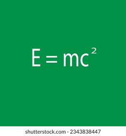 Theory of relativity (E=mc2) written on a chalkboard  vector