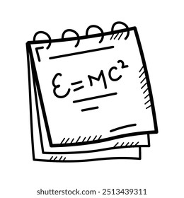 Relativitätstheorie in der Physik, Doodle-Vektordesign