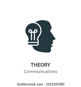 Theory vector icon on white background. Flat vector theory icon symbol sign from modern communications collection for mobile concept and web apps design.