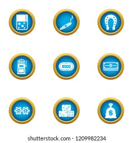 Theory of victory icons set. Flat set of 9 theory of victory vector icons for web isolated on white background