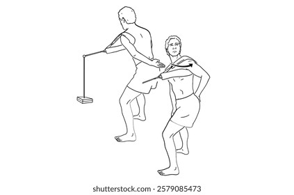 Theraband Shoulder Strengthening Exercise Illustration - Rotator Cuff Rehab