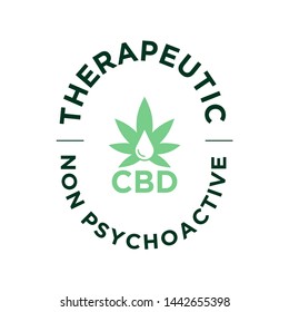 Therapeutic CBD icon. Non Psychoactive.