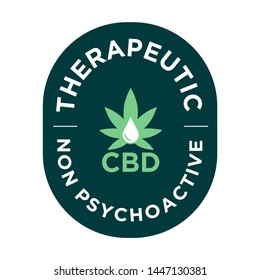 Therapeutic CBD icon. Non Psychoactive.
