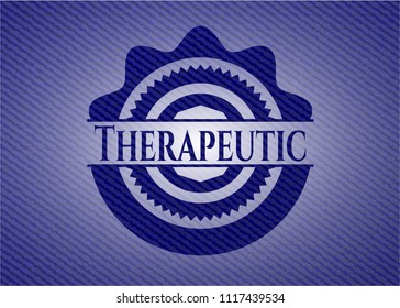 Therapeutic emblem with jean high quality background