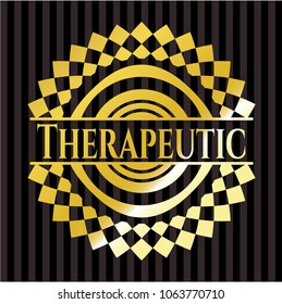 Therapeutic gold emblem
