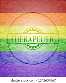 Therapeutic lgbt colors emblem 