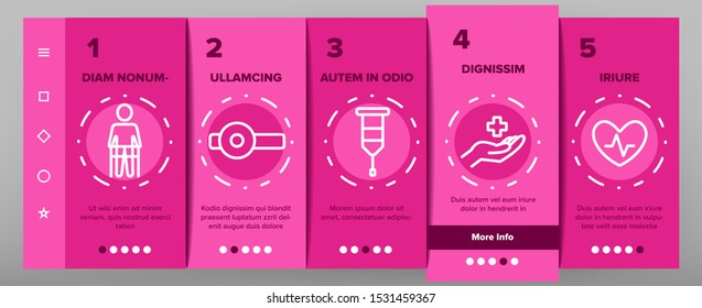 Therapeutic Onboarding Mobile App Page Screen Vector Thin Line. Sanitary Case And Nurse, Doctor And Patient, Tablet And List Therapeutic Concept Linear Pictograms. Color Contour Illustrations