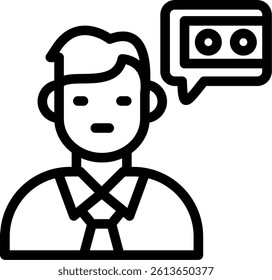 Therapist Couch Line Vector Icon Design