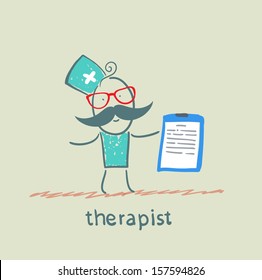 therapist holding folder in hand