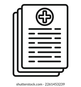Therapist papers icon outline vector. Physical therapy. Rehab clinic
