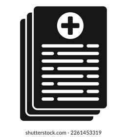 Therapist papers icon simple vector. Physical therapy. Rehab clinic