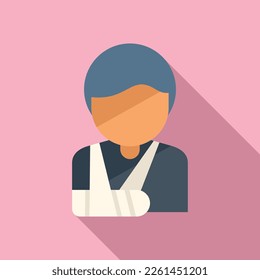 Therapist patient icon flat vector. Hospital care. Clinic patient