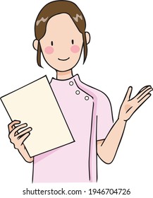 Therapist who guides with materials
