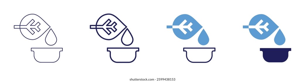 Therapy approaches icon in 4 different styles. Thin Line, Line, Bold Line, Duotone. Duotone style. Editable stroke.