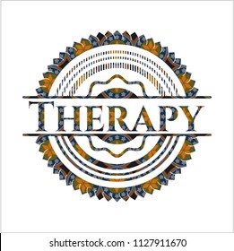 Therapy arabesque emblem background. arabic decoration.