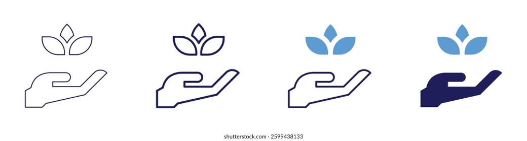 Therapy for autism icon in 4 different styles. Thin Line, Line, Bold Line, Duotone. Duotone style. Editable stroke.
