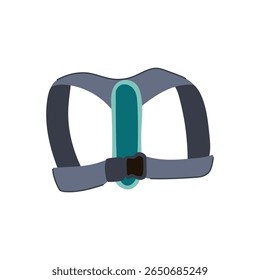 therapy back posture corrector cartoon. health wearable, tension slouching, lumbar shoulder therapy back posture corrector sign. isolated symbol vector illustration