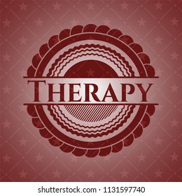 Therapy badge with red background