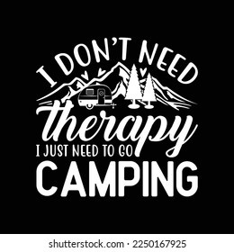 Therapy Camping svg t shirt art