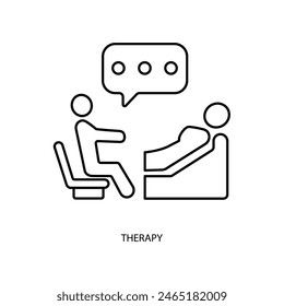 therapy concept line icon. Simple element illustration. therapy concept outline symbol design.