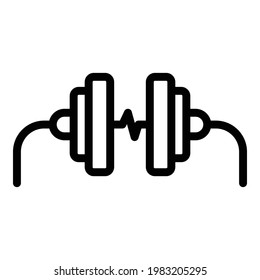 Therapiedefibrillator-Symbol Outline Therapy Defibrillator Vektorsymbol für Webdesign einzeln auf weißem Hintergrund